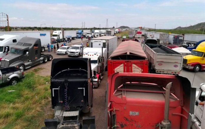 The Yaquis blocked Highway 15 as part of their protest this week.