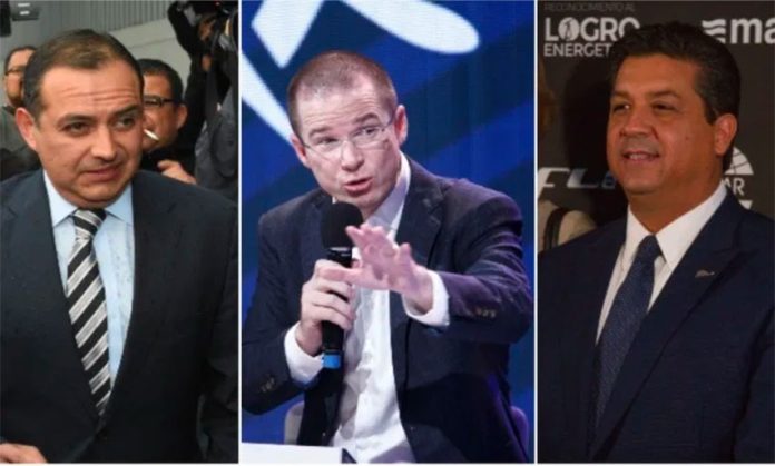 National Action Party politicians Cordero, Anaya and Cabeza de Vaca deny receiving bribes from the Peña Nieto government.