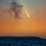 The comet Neowise over Isla Mujeres on Tuesday.