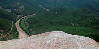 A glyph on the top of a hill in Puebla.
