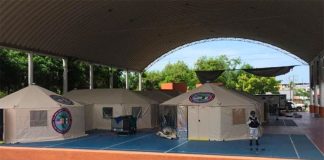 Zihuatanejo's temporary Covid-19 hospital.