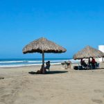 Las Glorias beach on a quiet day.
