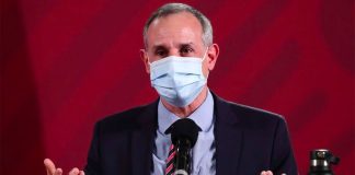 Deputy Minister López-Gatell is rarely seen wearing a face mask.