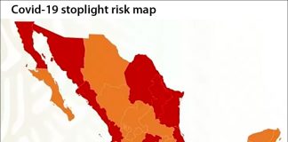 Next week's stoplight risk map.