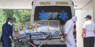 Another patient is wheeled into a Mexico City hospital.