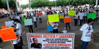 Demonstrators held a second protest Wednesday.