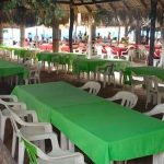 An empty restaurant in Acapulco.