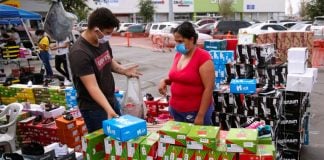 The services and retail sector, which employs more than half of all workers, declined 3.2%.