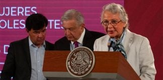 Interior Minister Sánchez addresses Wednesday morning's press conference.