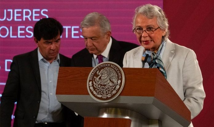 Interior Minister Sánchez addresses Wednesday morning's press conference.