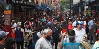 Downtown Mexico City was bustling on Tuesday.