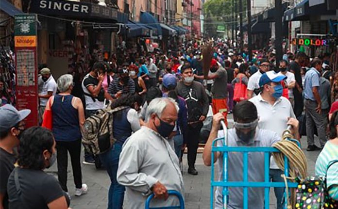 Downtown Mexico City was bustling on Tuesday.