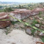 The Texcoco archaeological site that was damaged this week.