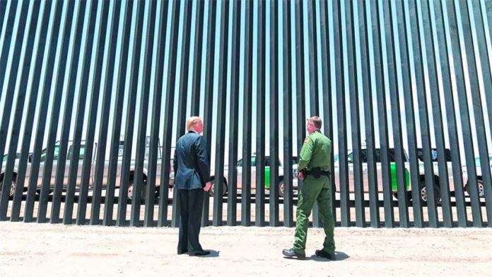Trump tweeted a photo on Monday of his visit two weeks ago to the border wall, raising speculation that the topic would come up at his meeting with Mexico's president.