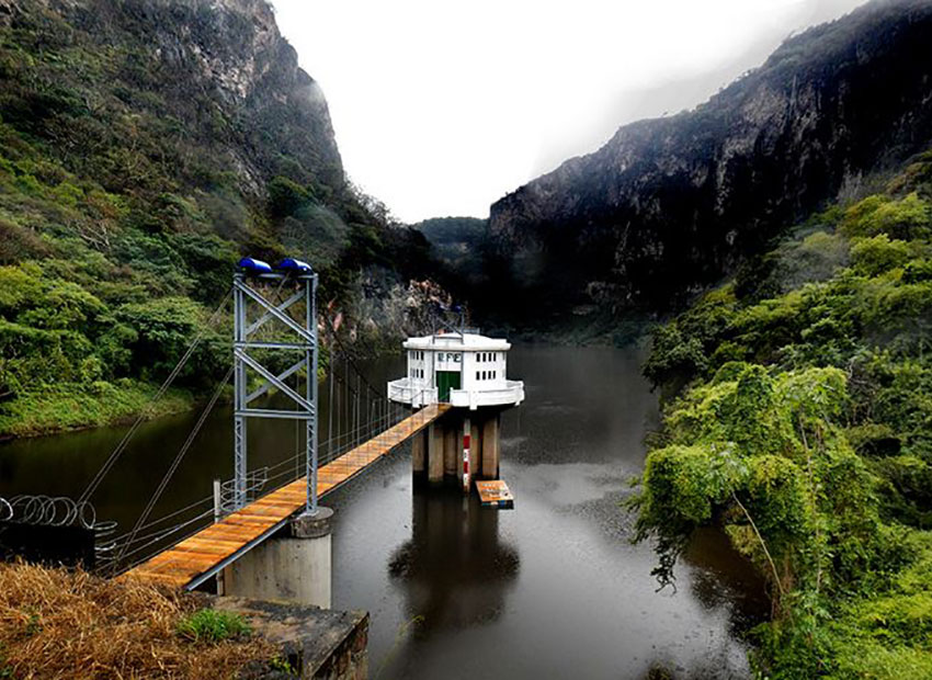 The Colimilla Dam, which began to produce electricity in 1950.