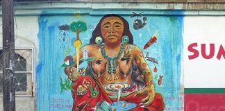 'Not Alone,' a 2017 street mural by several gallery members to commemorate that year's earthquake in Chiapas.