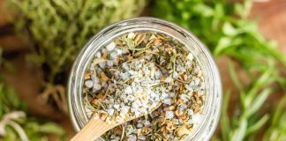 This herb salt is better if you dry the herbs yourself.