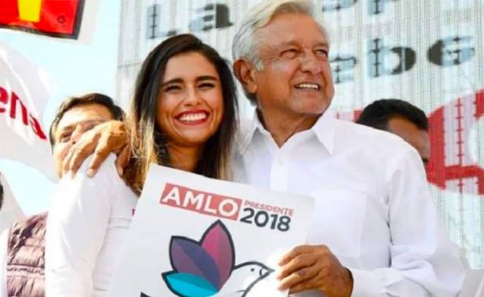 Aguilar and López Obrador during the 2018 election campaign.
