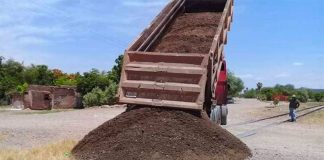 A rail blockade in Sonora.