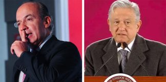 Calderón, left, accused López Obrador of political persecution.