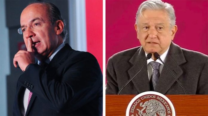 Calderón, left, accused López Obrador of political persecution.