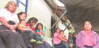 Refugees from the conflict in Chiapas.
