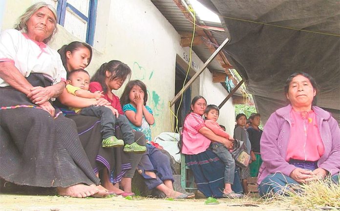Refugees from the conflict in Chiapas.