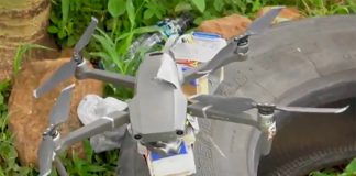 One of the drones discovered in Michoacán.