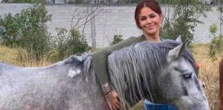Larrea and one of more than 100 horses at her sanctuary in Puebla.