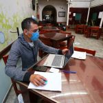 The 'study hall' at Hotel Don Nino in Oaxaca.