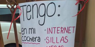 Ring the bell for internet in the carport.