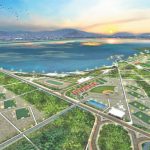 Artist's conception of the Lake Texcoco park.