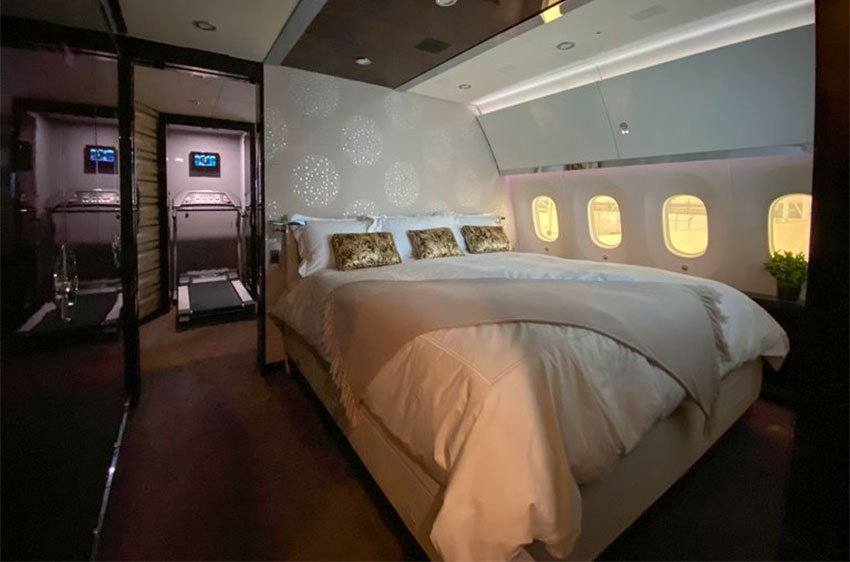 The presidential bedroom suite on the Dreamliner 787.