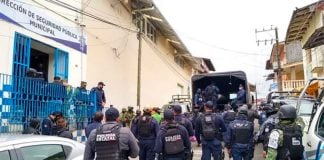 State police arrive Wednesday in Altotonga.