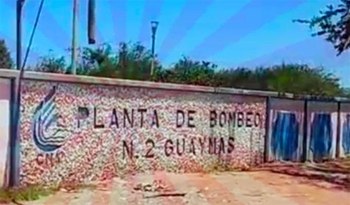 The pumping station that was shut down in protest by Yaquis.