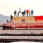 Train robbers at work.