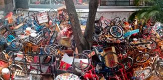 The confiscated tricycles in Miguel Hidalgo.