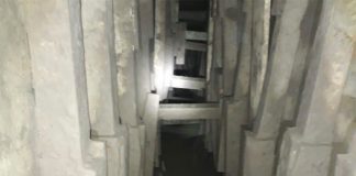 The tunnel discovered by soldiers in Matamoros.