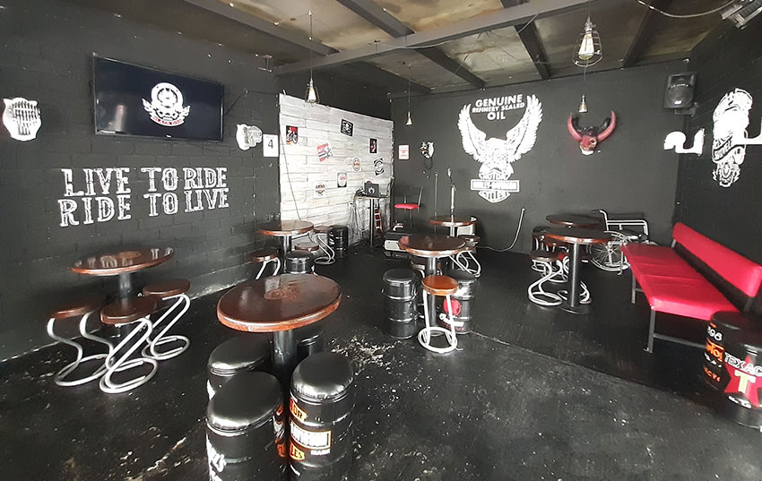 The biker-themed Black Dog House in Querétaro.