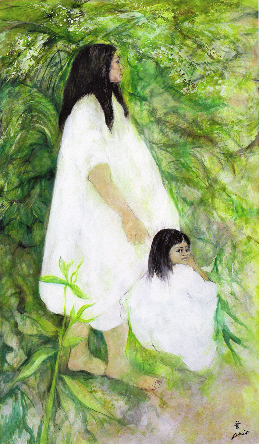 A 2010 painting titled 'The jungle calls me.'