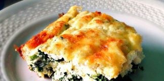 Spinach squares made with Mexican requesón.