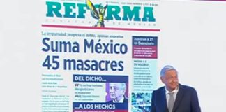 The president and Reforma's massacres story.