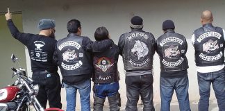 Members of motorcycle clubs from Saltillo, Coahuila, and Monterrey, Nuevo León.