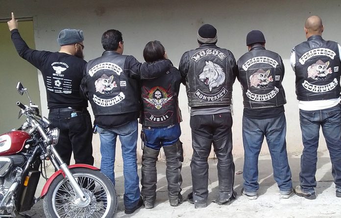 Members of motorcycle clubs from Saltillo, Coahuila, and Monterrey, Nuevo León.
