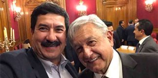 Corral, left, and López Obrador: the relationship has soured since this photo was taken.