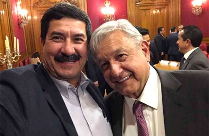Corral, left, and López Obrador: the relationship has soured since this photo was taken.
