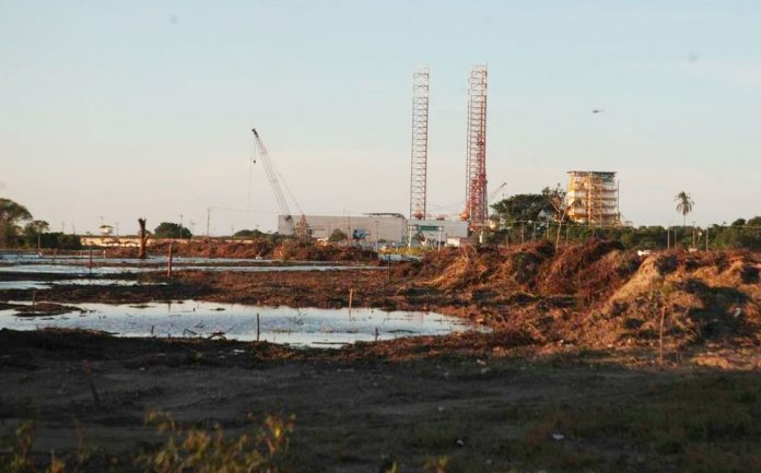 The Dos Bocas refinery under construction in Tabasco.