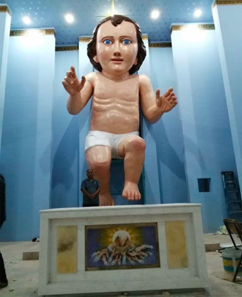 The statue of the baby Jesus in Guadalupe, Zacatecas.