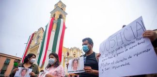 A protest by journalists in Veracruz last week over the killing of Julio Valdivia.