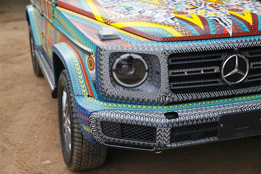 Mercedes new paint job,Zapotec style.